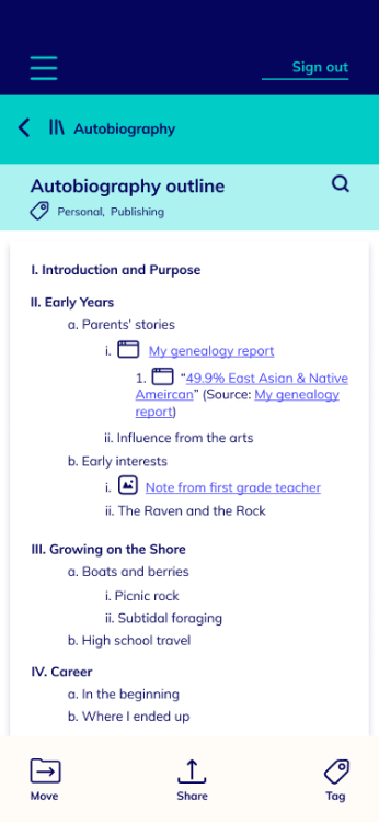 final mobile outline page design